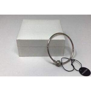 New Pandora Designer S925 ALE Sterling Silver Ball Snowflake Clasp Bangle Gift